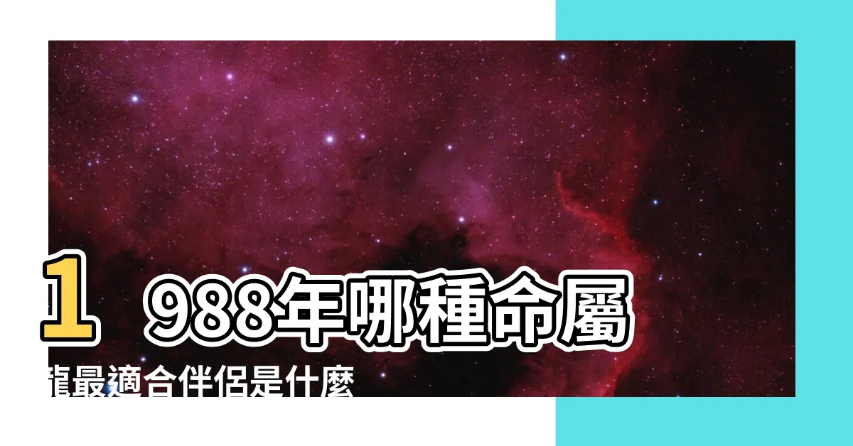 【1988什麼龍】1988年哪種命屬龍最適合伴侶是什麼屬相？