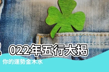 【2022年 五行】2022年五行大揭密！你的運勢金木水火土全都在這！