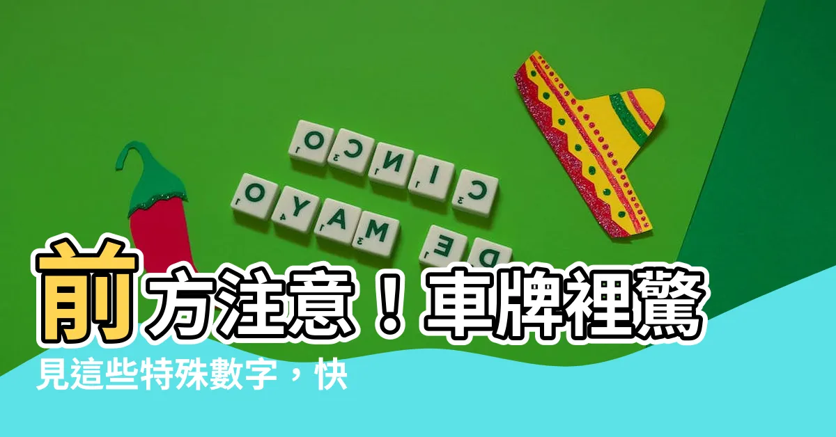 【車牌尾數5】前方注意！車牌裡驚見這些特殊數字，快來看看你的車牌有沒有！