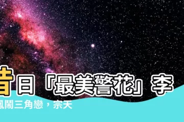 【宗天易】昔日「最美警花」李賽鳳鬧三角戀，宗天易驚爆驚人內幕！