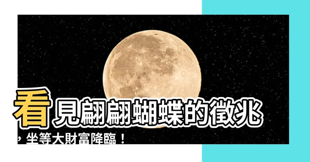 【看到蝴蝶徵兆】看見翩翩蝴蝶的徵兆，坐等大財富降臨！