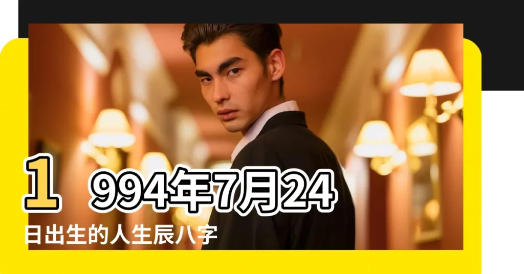 1994年7月24日出生的人生辰八字測算 |1994年7月24日出生時間看命運 |農曆1994年7月6日生日算命 |【1994年7月初六24時生】