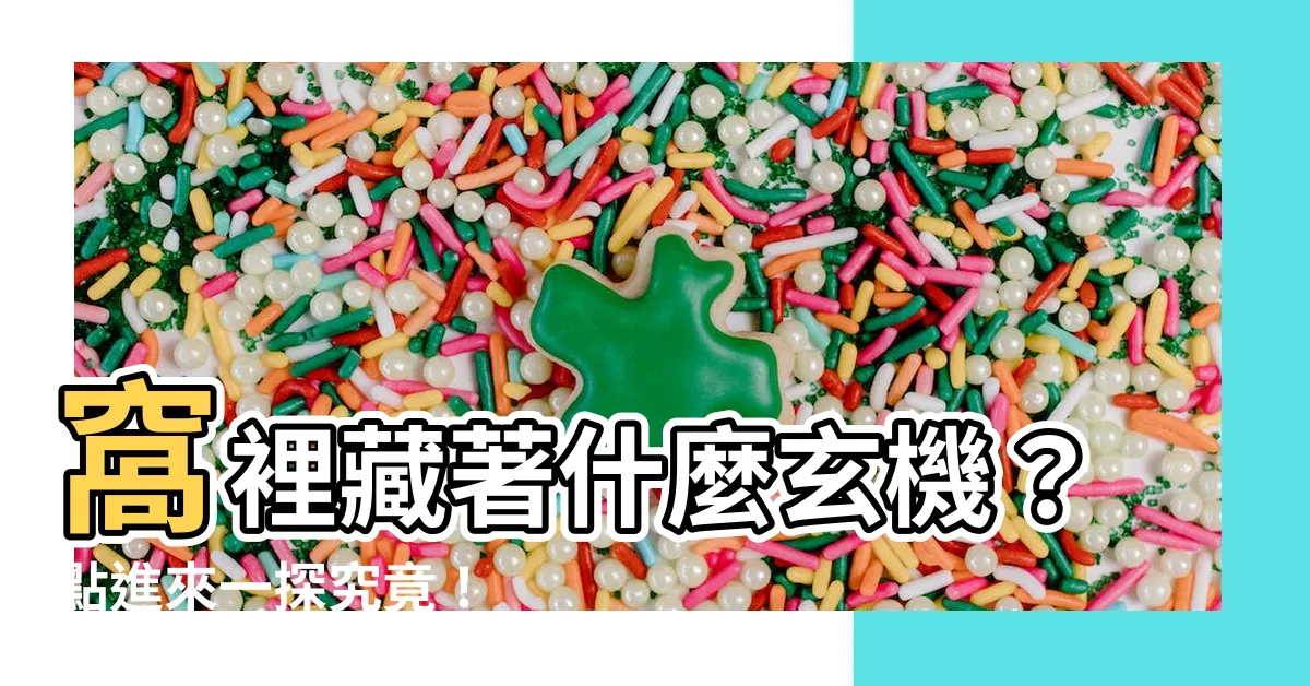 【窩】窩裡藏著什麼玄機？點進來一探究竟！