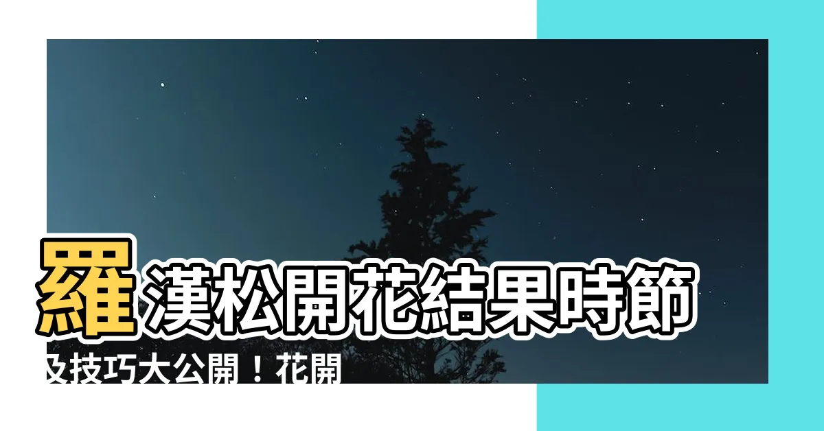 【羅漢松開花結果】羅漢松開花結果時節及技巧大公開！花開三年一次，結果更驚艷！