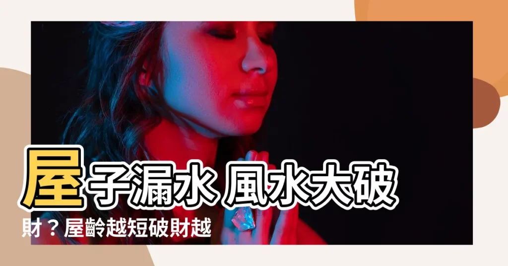 【屋子漏水 風水】屋子漏水 風水大破財？屋齡越短破財越大？