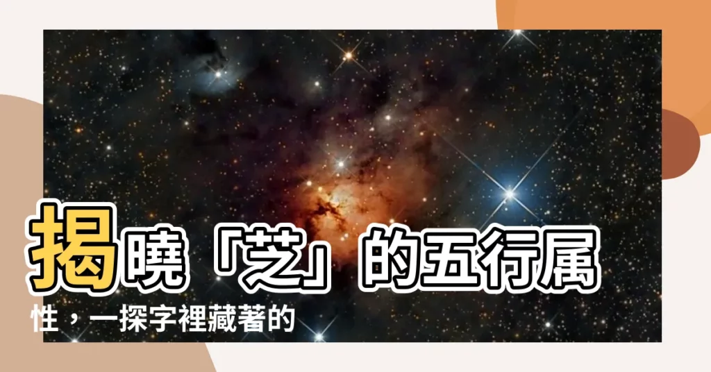 【芝 五行】揭曉「芝」的五行屬性，一探字裡藏著的奧秘