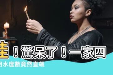 【一家四口用水度數】哇！驚呆了！一家四口用水度數竟然直飆天際！