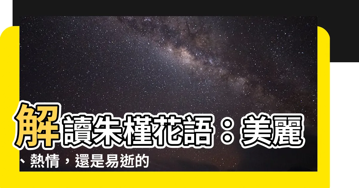【朱錦】解讀朱槿花語：美麗、熱情，還是易逝的愛？