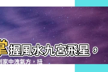 【洩氣方】掌握風水九宮飛星，預測家中洩氣方，扭轉劣勢迎好運！