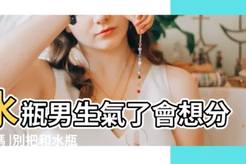 【水瓶男生氣説分手】水瓶男生氣了會想分手嗎 |別把和水瓶座分手當回事 |如何哄好水瓶座很簡單 |