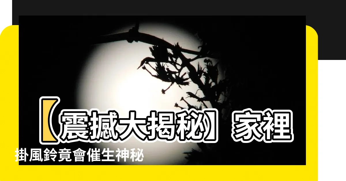 【家裡掛風鈴】【震撼大揭秘】家裡掛風鈴竟會催生神秘來客？驚人實驗揭開真相！