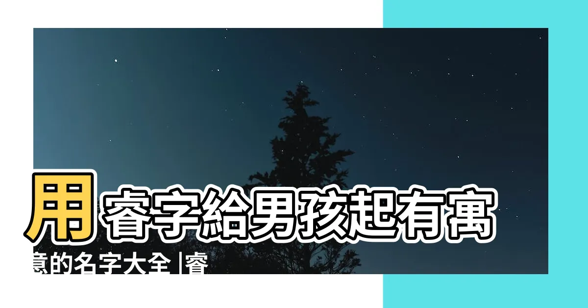 【睿 名字 意思】用睿字給男孩起有寓意的名字大全 |睿字在名字裏的含義 |睿字起名的寓意 |