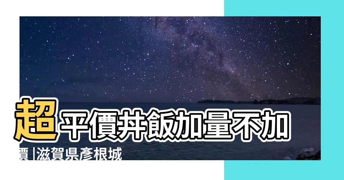 【好食井】超平價丼飯加量不加價 |滋賀県彥根城近くの老舗料亭旅館 |Well |