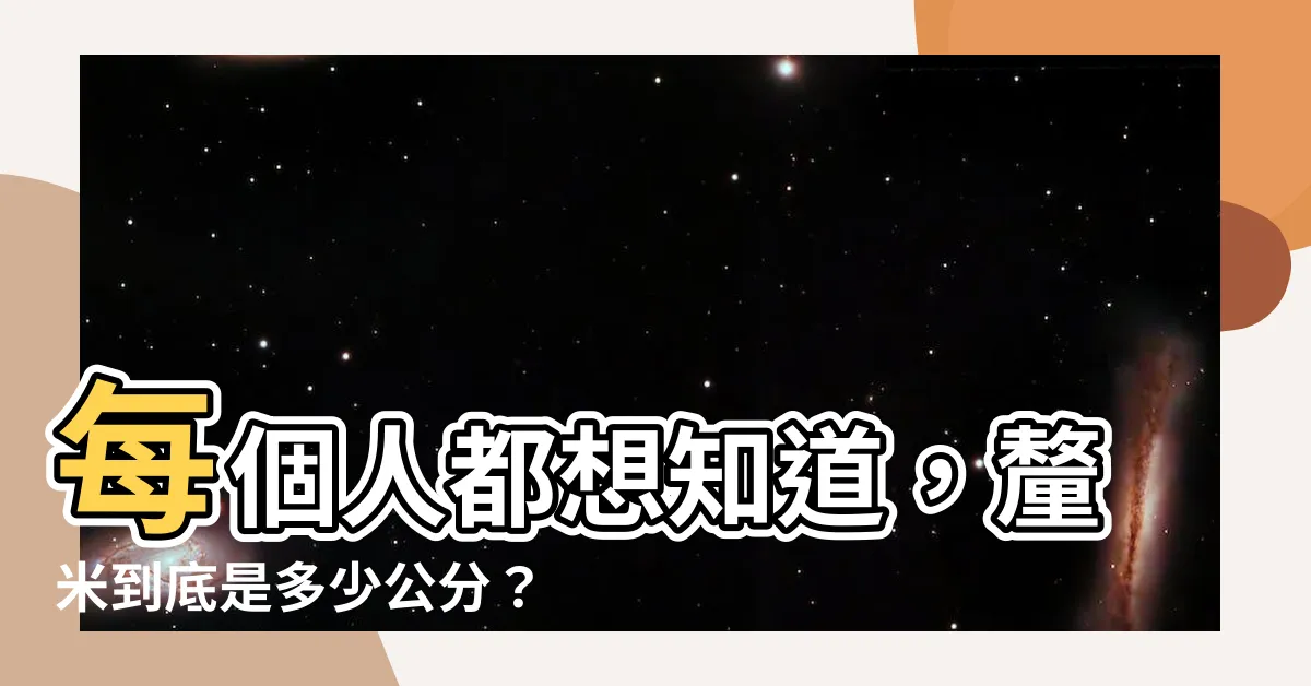 【釐米是幾公分】每個人都想知道，釐米到底是多少公分？