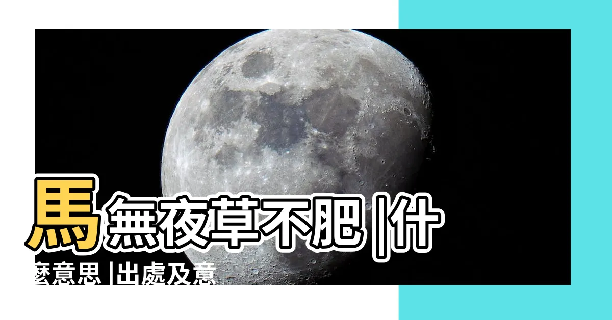 【馬無夜草不肥】馬無夜草不肥 |什麼意思 |出處及意思 |