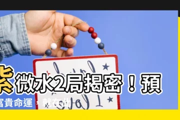 【水2局】紫微水2局揭密！預知富貴命運，就在此局！