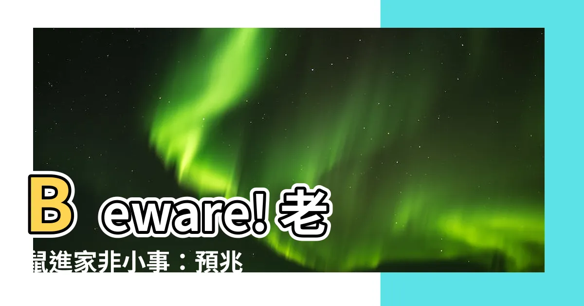 【家裡有老鼠代表什麼】Beware! 老鼠進家非小事：預兆與風水大解析