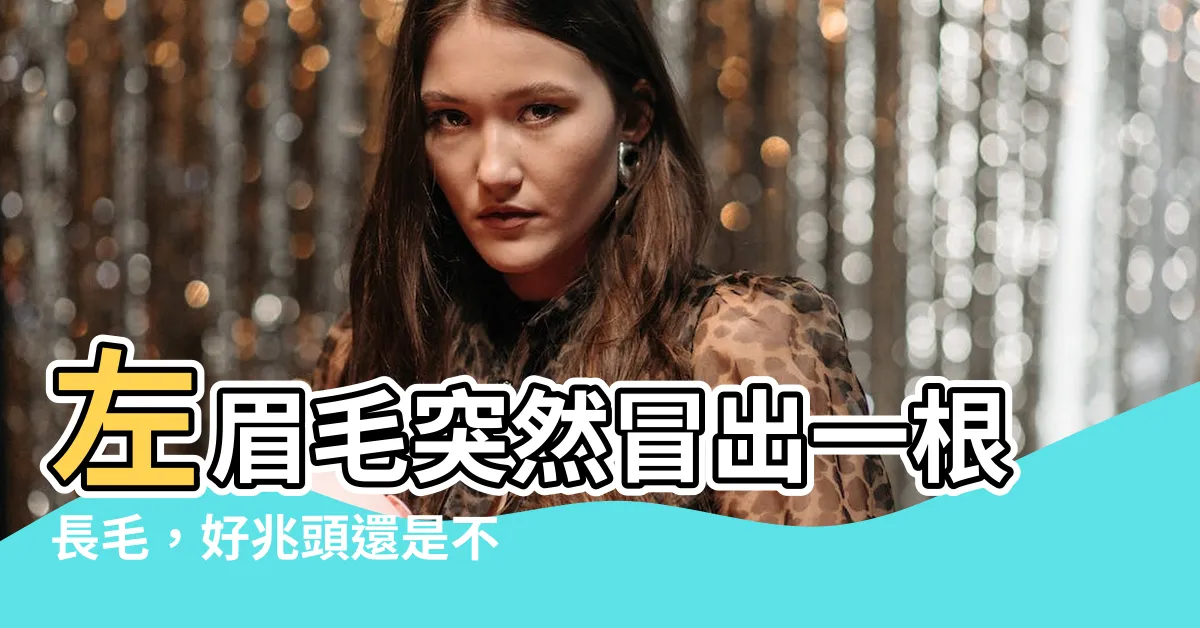 【左眉毛長一根長毛】左眉毛突然冒出一根長毛，好兆頭還是不吉祥？