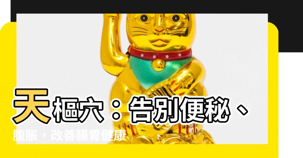 【天梳穴】天樞穴：告別便秘、腹脹，改善腸胃健康！