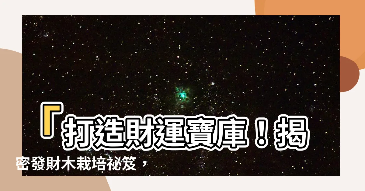 【發財木】「打造財運寶庫！揭密發財木栽培秘笈，讓你財源滾滾來！」