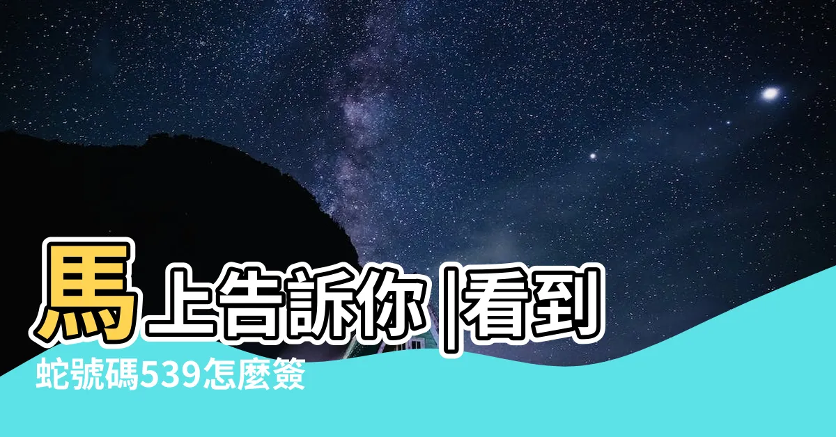 【看見蛇幾號】馬上告訴你 |看到蛇號碼539怎麼簽 |看見蛇代表要你簽哪個號碼呢 |