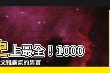 【男 名字】史上最全！1000+個文雅霸氣的男寶寶名字，總有一個適合你！