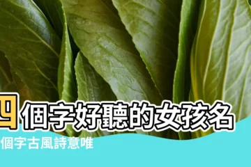 【女孩好聽的四字名字】四個字好聽的女孩名字4個字古風詩意唯美名字 |四個字超美仙氣的女生古風名字 |好聽的女孩名字四個字 |