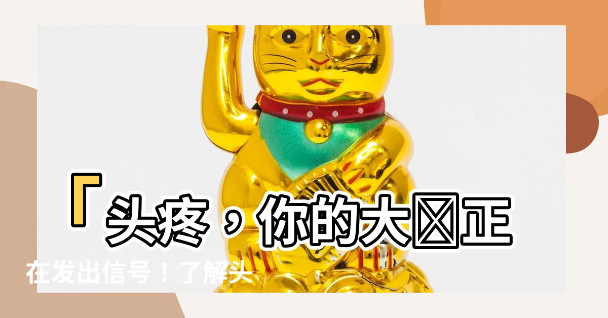 【頭疼的原因】「頭疼，你的大腦正在發出信號！瞭解頭疼原因及5個緩解方法」