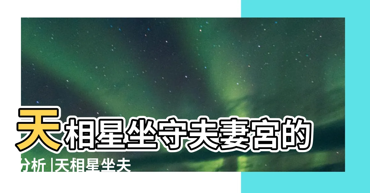 【天相 夫妻宮】天相星坐守夫妻宮的分析 |天相星坐夫妻宮之靈動力 |入夫妻宮 |