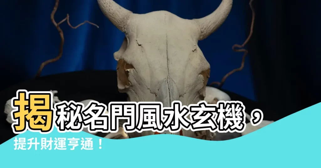 【名門風水】揭秘名門風水玄機,提升財運亨通!