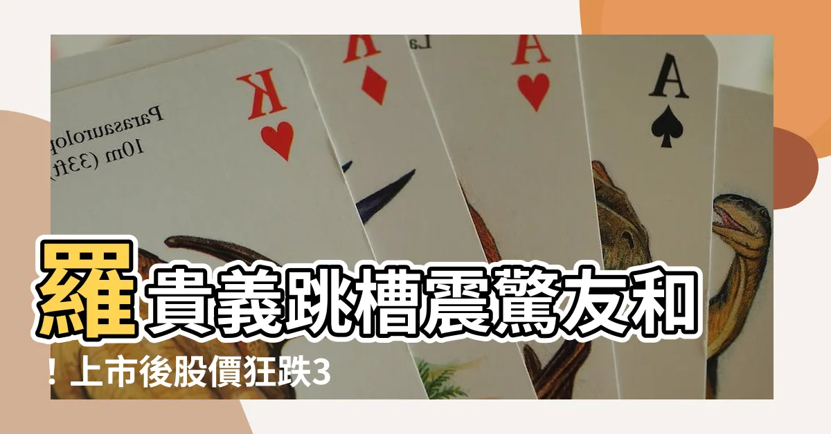 【羅貴義】羅貴義跳槽震驚友和！上市後股價狂跌32% 背後驚人內幕曝光