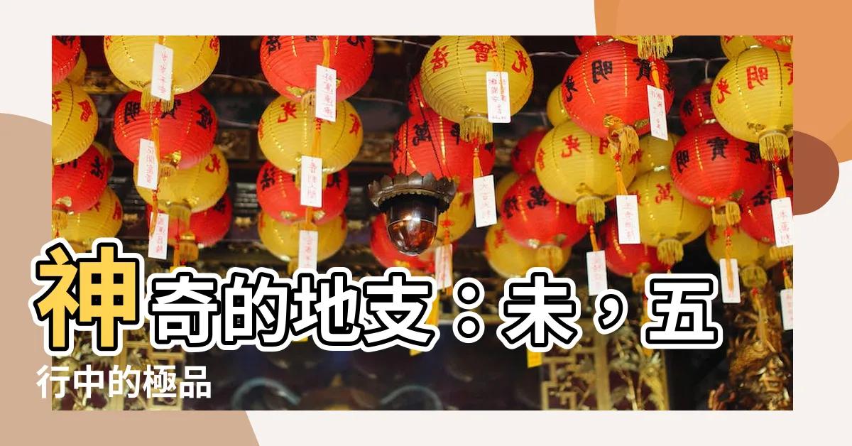 【未 五行】神奇的地支：未，五行中的極品