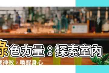 【綠色植物的好處】綠色力量：探索室內植栽神效，喚醒身心健康與生活質量