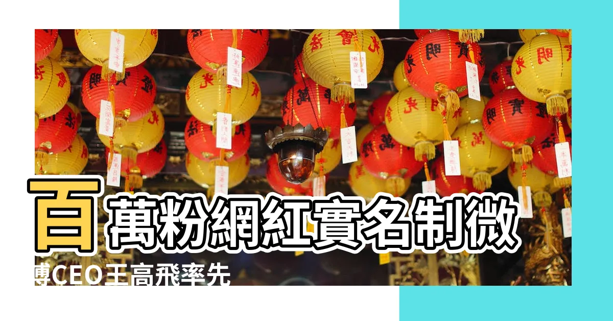 【王高飛】百萬粉網紅實名制微博CEO王高飛率先 |