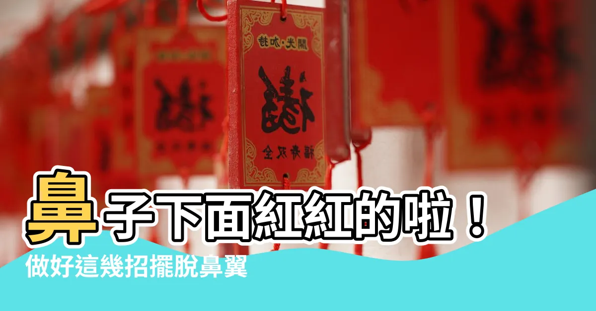 【鼻子下面紅紅的】鼻子下面紅紅的啦！做好這幾招擺脱鼻翼泛紅