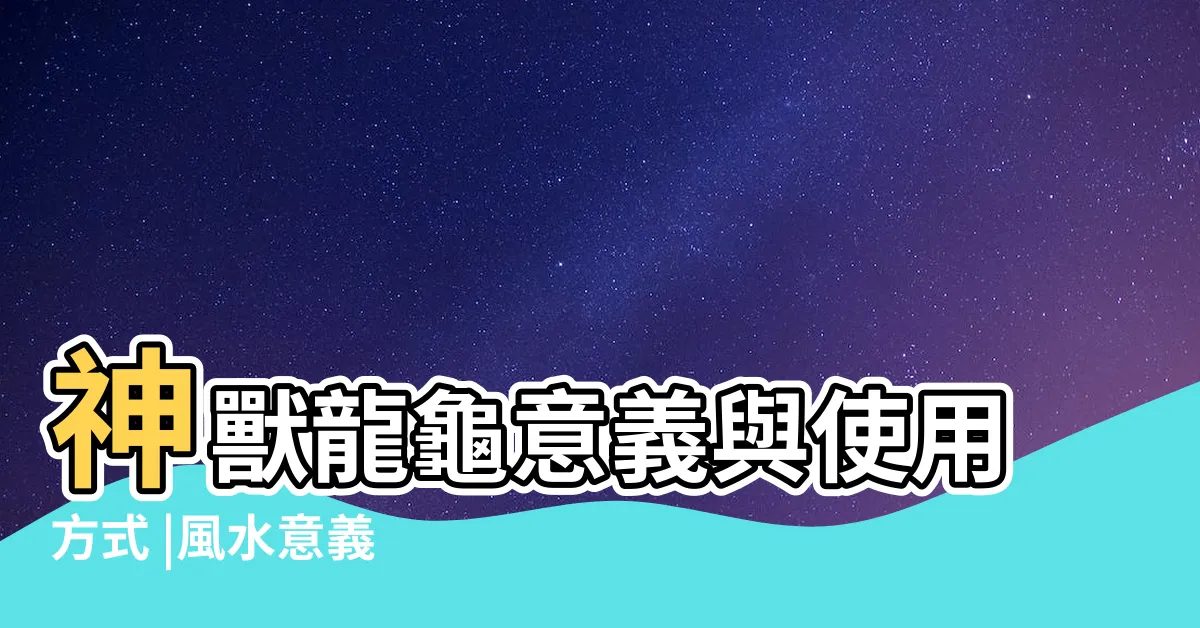 【龍龜】神獸龍龜意義與使用方式 |風水意義 |供養禁忌和注意事項 |
