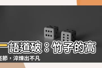 【竹子高風亮節】一語道破：竹子的高風亮節，淬煉出不凡氣節！