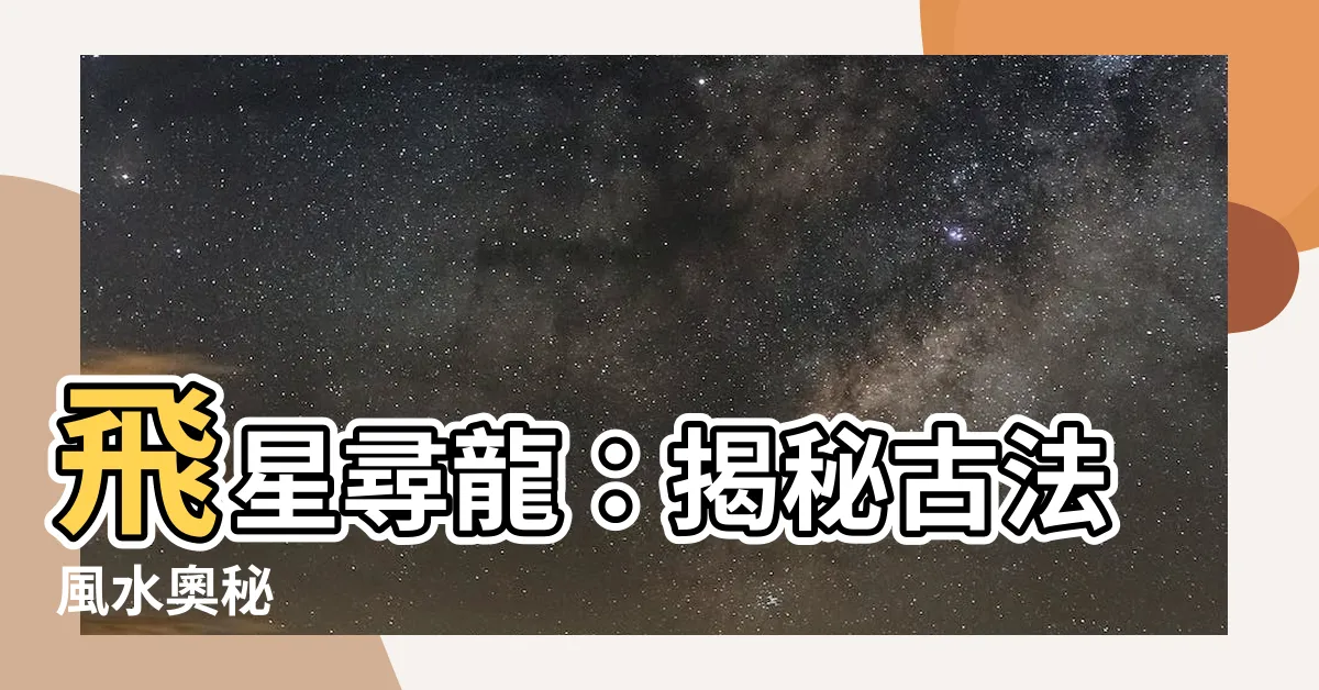 【飛星尋龍】飛星尋龍：揭秘古法風水奧秘