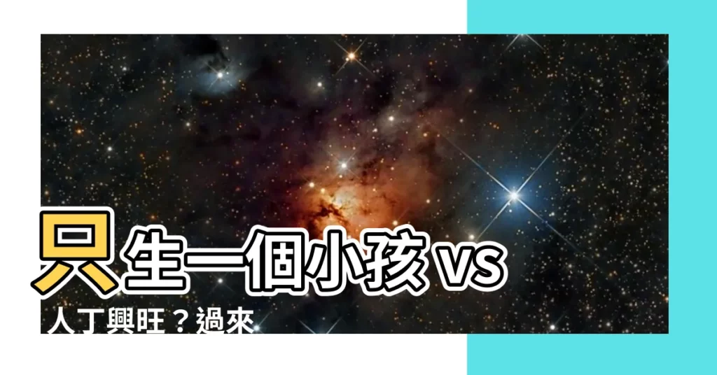 【一個小孩】只生一個小孩 vs. 人丁興旺？過來人經驗大公開！