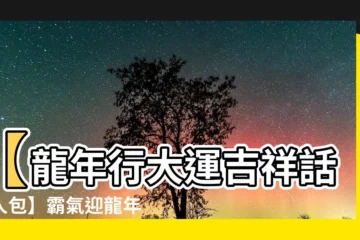 【龍 年】【龍年行大運吉祥話懶人包】霸氣迎龍年！