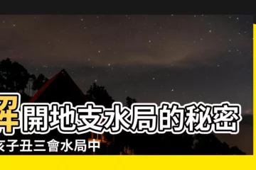 【地支水局】解開地支水局的秘密：亥子丑三會水局中的吉凶與禍福