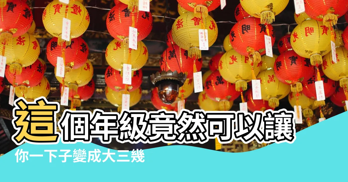 【大三幾歲】這個年級竟然可以讓你一下子變成大三幾歲？！震驚全球的奇蹟！