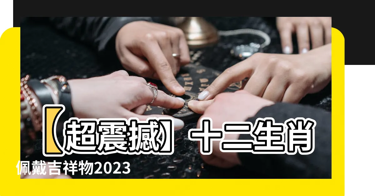 【十二生肖佩戴吉祥物2023】【超震撼】十二生肖佩戴吉祥物2023，擊碎犯太歲的詛咒！