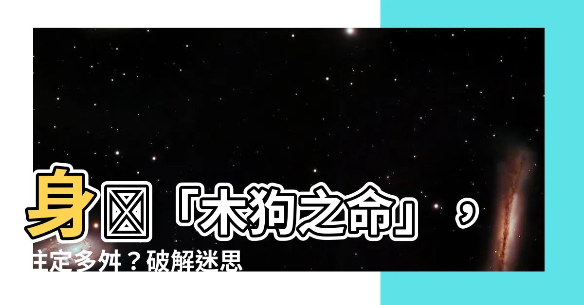 【木狗之命】身為「木狗之命」，註定多舛？破解迷思，助你開運！