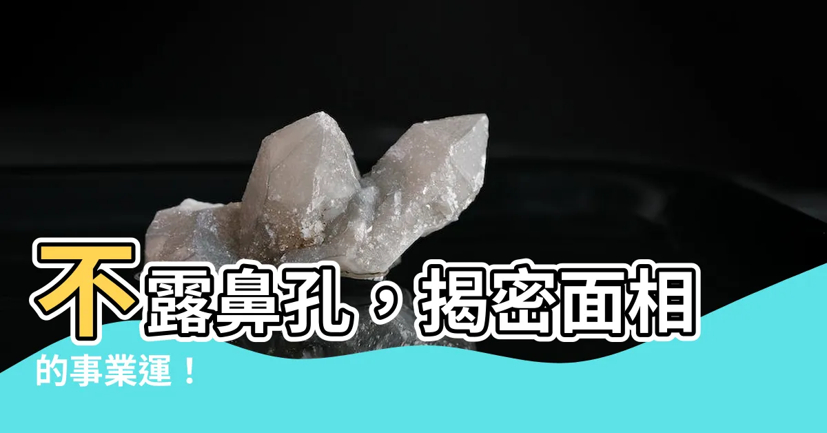 【不露鼻孔 面相】不露鼻孔，揭密面相的事業運！