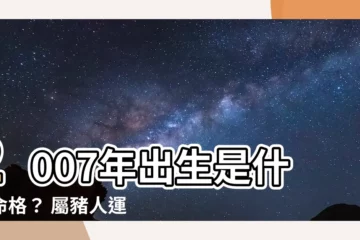 【2007年是什麼年】2007年出生是什麼命格？ 屬豬人運勢解密