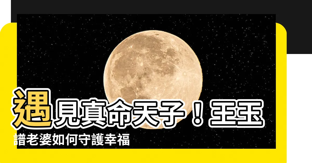 【王玉譜老婆】遇見真命天子！王玉譜老婆如何守護幸福家庭？
