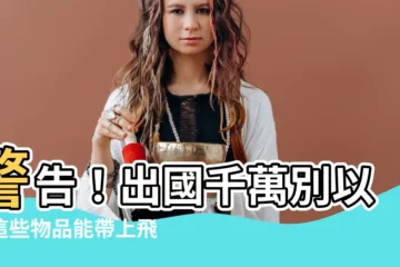 【出國不能帶什麼】警告！出國千萬別以為這些物品能帶上飛機，小心荷包大失血！
