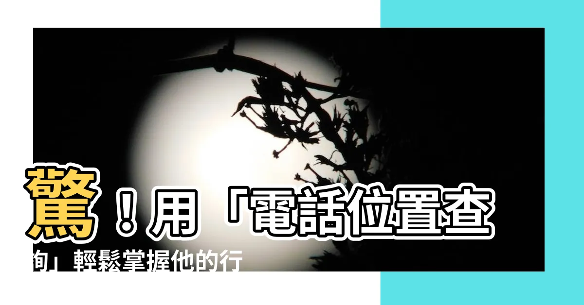 【電話位置查詢】驚！用「電話位置查詢」輕鬆掌握他的行蹤！
