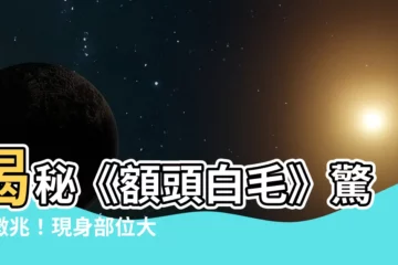 【額頭白毛】揭秘《額頭白毛》驚人徵兆！現身部位大不同，吉凶大逆轉！